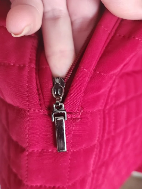 Gallery Red Quilted Coat with Classic Collar - Picture 4 of 7